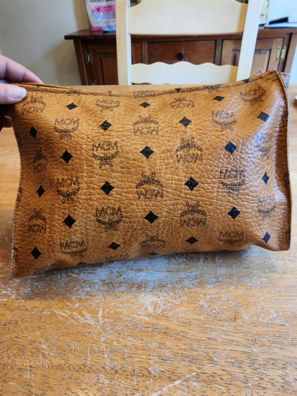 vintage MCM Mode Creation Munich Visetos cognac monogram clutch - Picture 2 of 16